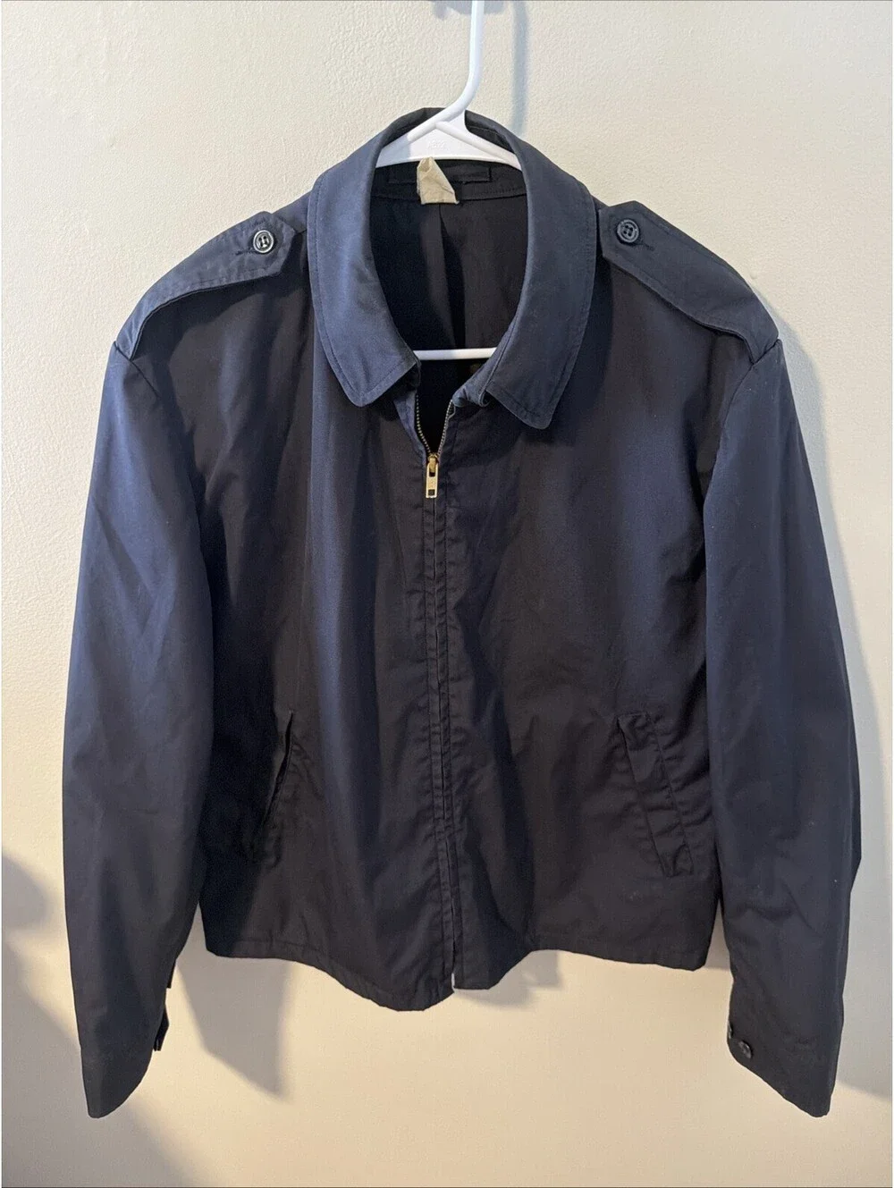 vintage US military Navy Official Uniform bomber jacket men size large..